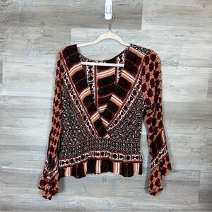 Free People Multicolor Bohemian Blouse